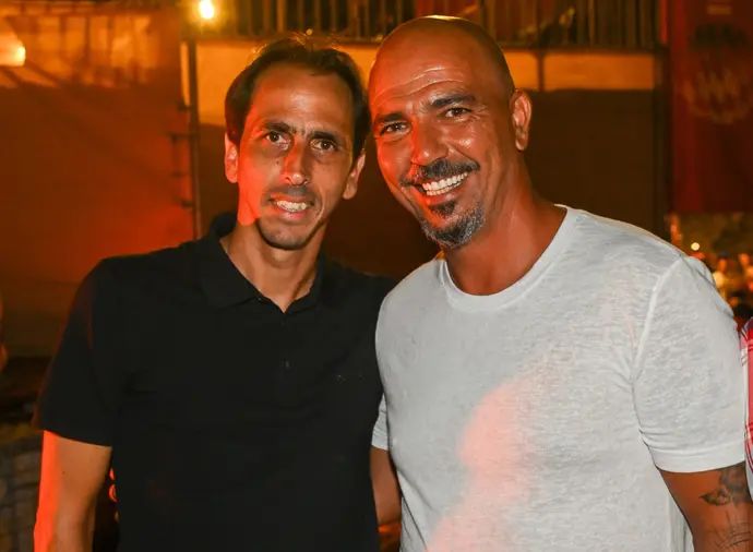 חיים רביבו עם יוסי בניון, טקס הכתרת 75 הספורטאים האהובים של ישראל