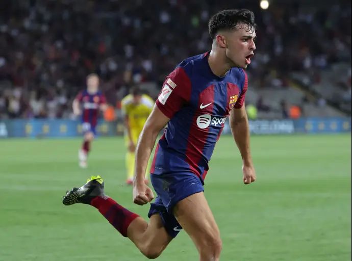 פדרי חוגג שער של ברצלונה