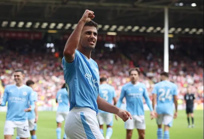 רודרי, שחקן מנצ'סטר סיטי חוגג