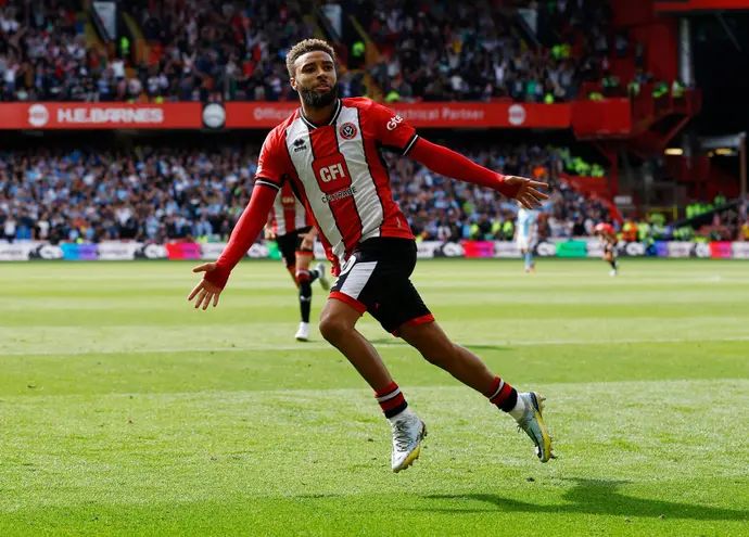 ג'יידן בוגל, שחקן שפילד יונייטד חוגג