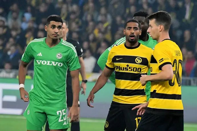 ענאן חלאילי שחקן מכבי חיפה מול יאנג בויז