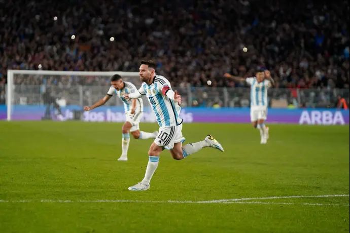 ליאונל מסי, נבחרת ארגנטינה, חוגג