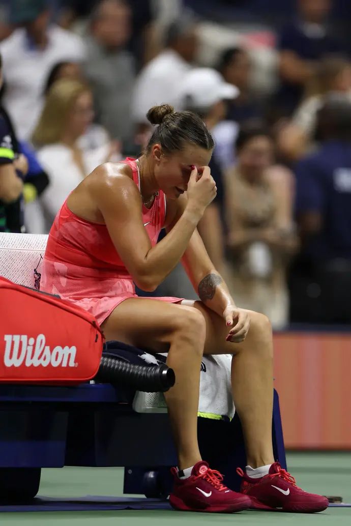 ארינה סבאלנקה אחרי ההפסד בגמר אליפות ארה"ב