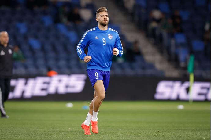 איתמר שבירו שחקן עירוני קרית שמונה בחימום