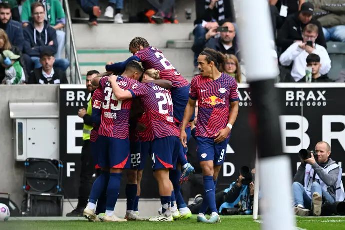 שחקני ר.ב. לייפציג חוגגים