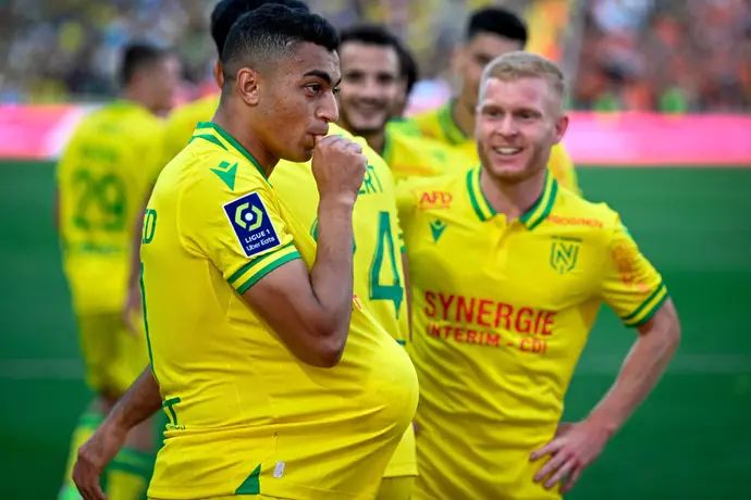 מוסטפה מוחמד שחקן נאנט חוגג שער