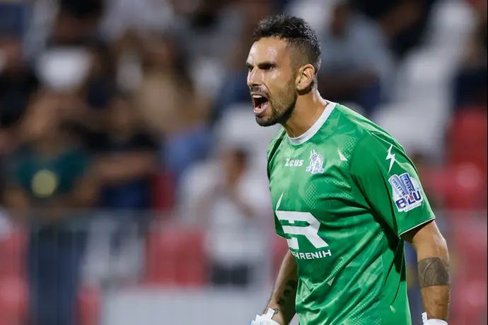 גד עמוס, שוער בני ריינה