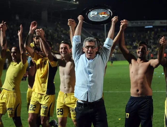 מיטש גולדהאר, מכבי תל אביב, חוגג אליפות , לצד ברק יצחקי