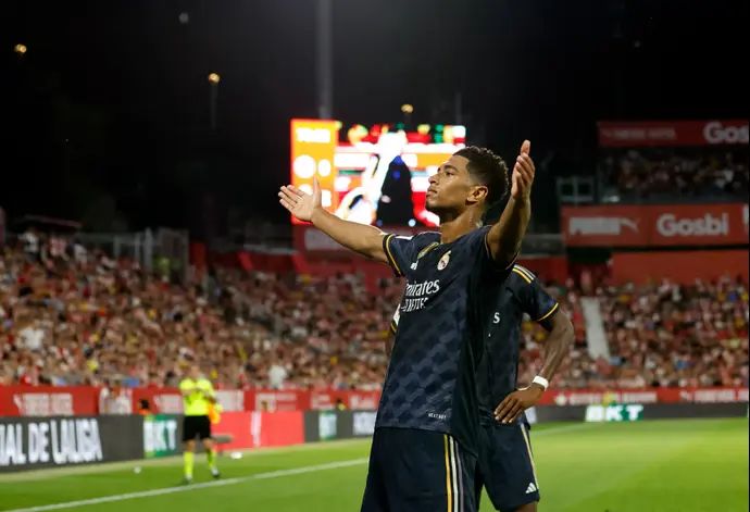 ג'וד בלינגהאם חוגג עוד שער במדי ריאל מדריד