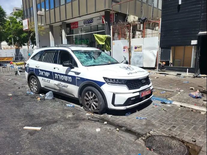 ונדליזם בהפגנת מבקשי מקלט אריתראים, תל אביב, 2 בספטמבר 2023