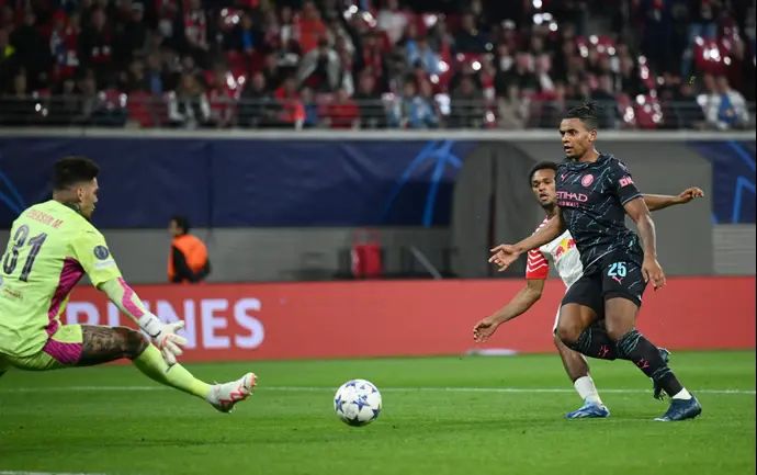 לואיס אופנדה לייפציג כובש מול מנצ'סטר סיטי