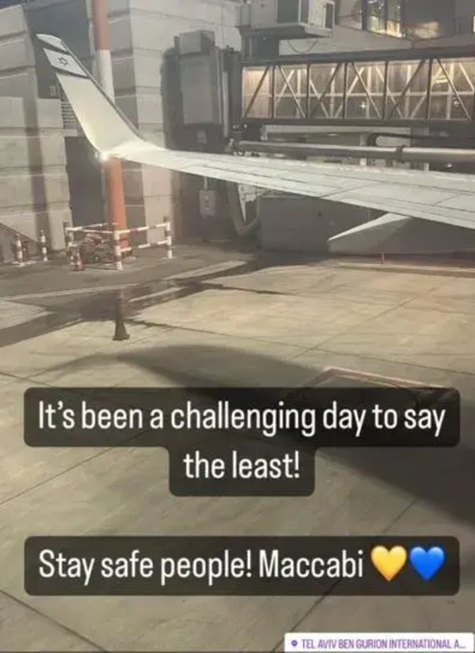 פרסום אינסטגרם של פיליפ הדסון, האנליסט של מכבי תל אביב