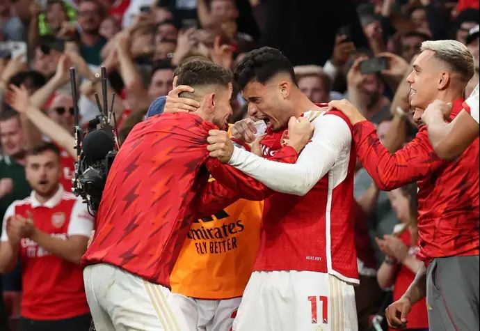 גבריאל מרטינלי, שחקן ארסנל חוגג