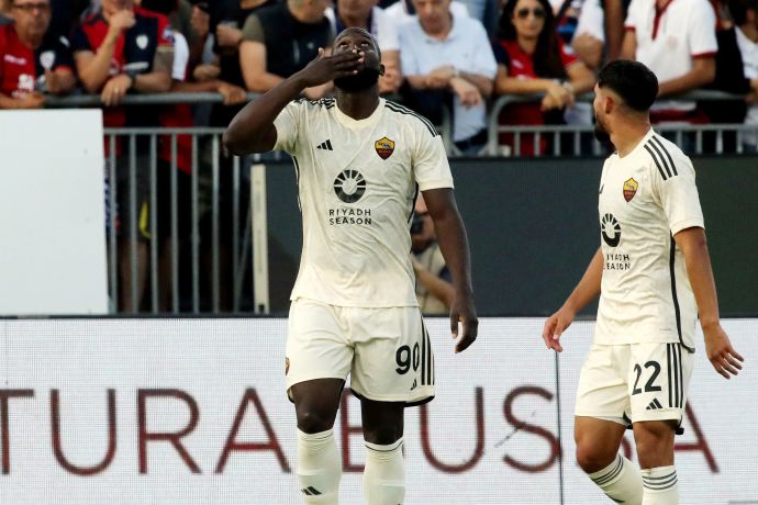 רומלו לוקאקו, שחקן רומא חוגג