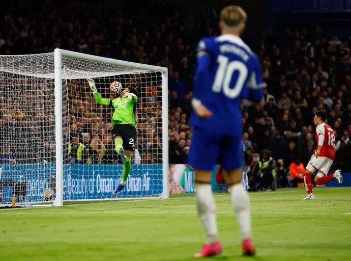 שוער ארסנל דויד ראיה, סופג נגד צ'לסי