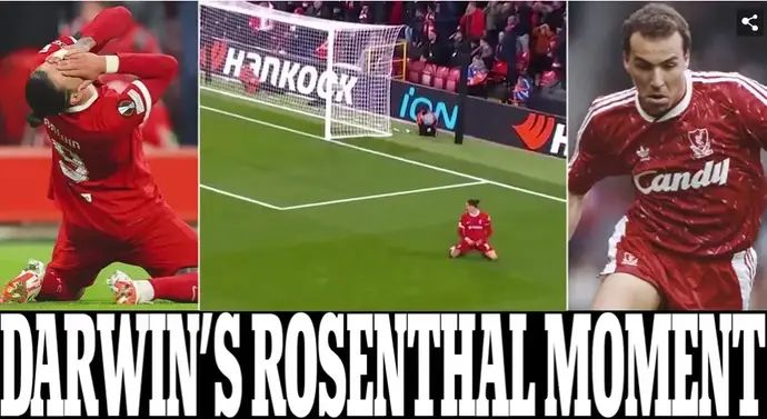 דרווין נונייס החמיץ והושווה לרוני רוזנטל