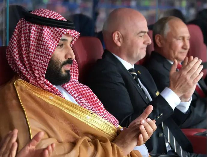 מוחמד בין סלמאן, ג'יאני אינפנטינו, ולדימיר פוטין