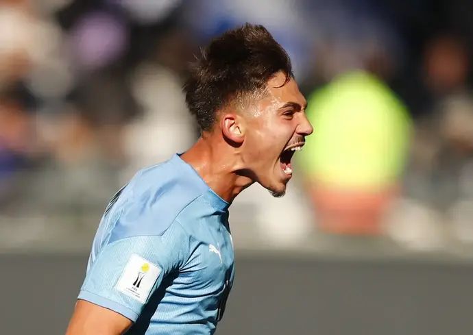 רן בנימין שחקן נבחרת ישראל עד גיל 20 חוגג שער