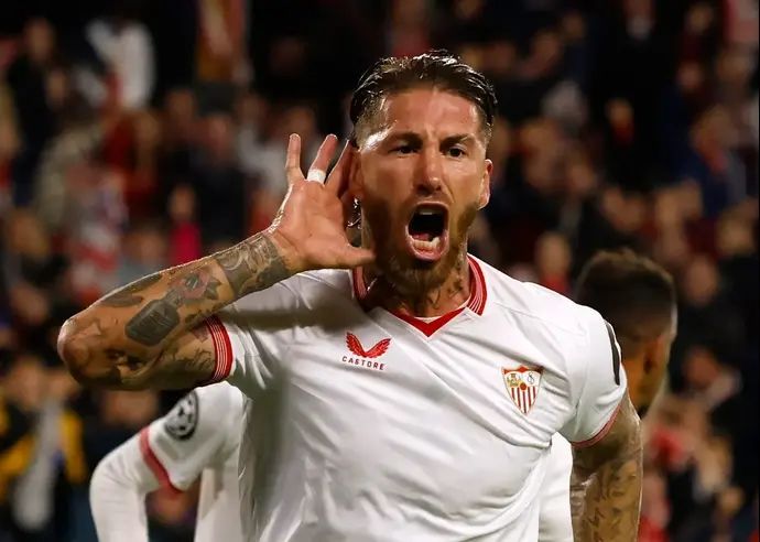 סרחיו ראמוס, שחקן סביליה חוגג