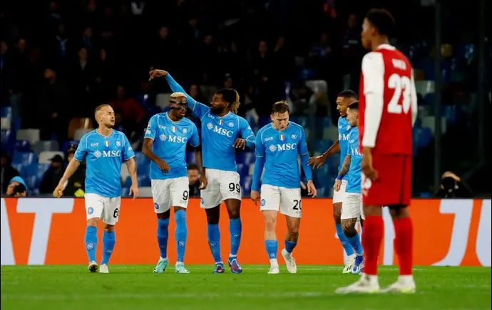 שחקני נאפולי חוגגים