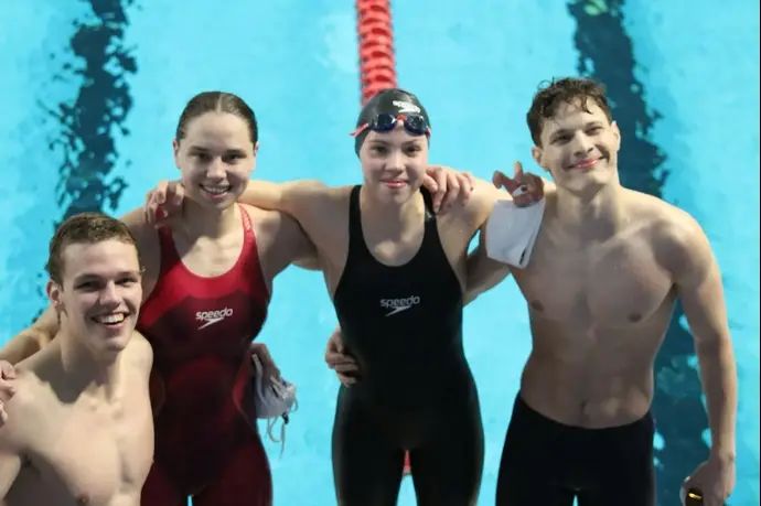 אלון דותן, סטפן אומלצ'נקו, קרן אייזברוך, אליסה מושקוביץ, מכבי ראשון לציון בשחייה