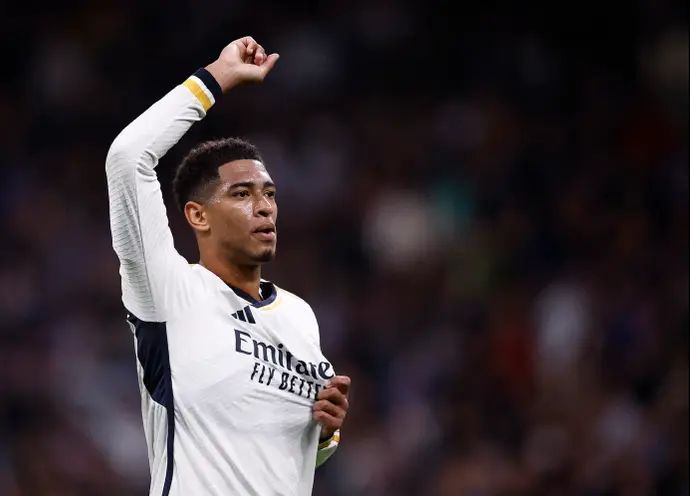 ג'וד בלינגהאם שחקן ריאל מדריד חוגג שער