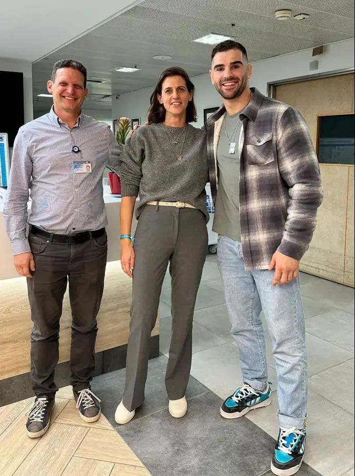 מימין: הג'ודוקא האולימפי פיטר פלצ'יק, ענת בוגנר, מנכ