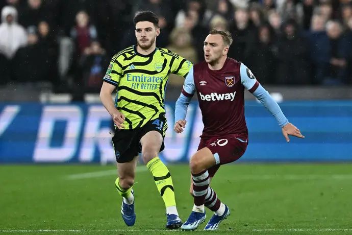 קשר ווסטהאם ג'רוד בואן מול דקלן רייס קשר ארסנל