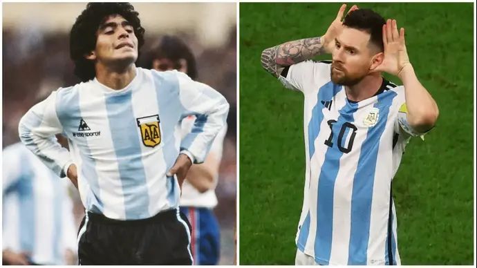 ליאונל מסי, דייגו מראדונה