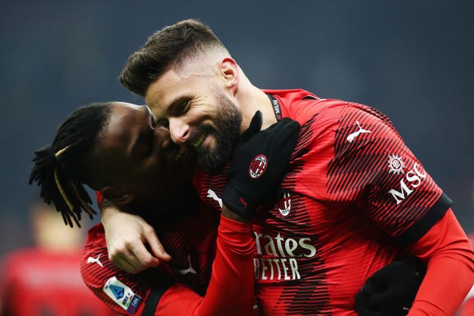 אוליבייה ז'ירו חוגג יחד עם רפאל לאאו מילאן