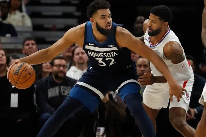 קארל אנתוני טאונס מינסוטה מול פול ג'ורג'