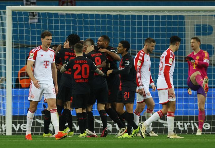 שחקני באייר לברקוזן חוגגים