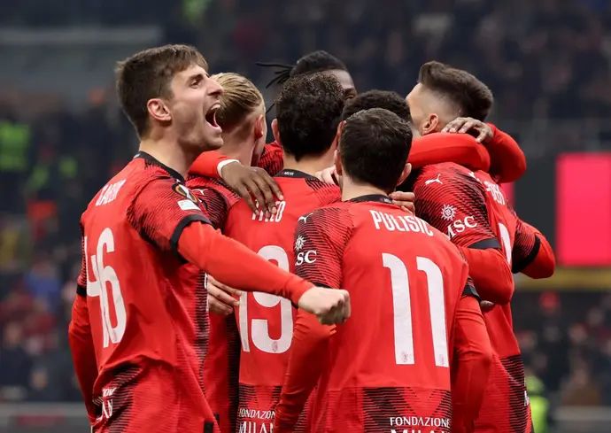 שחקני מילאן חוגגים