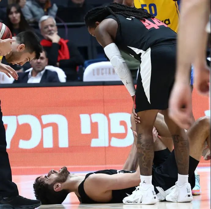 גבי צ'אצ'אשווילי, שחקן הפועל ירושלים נפצע