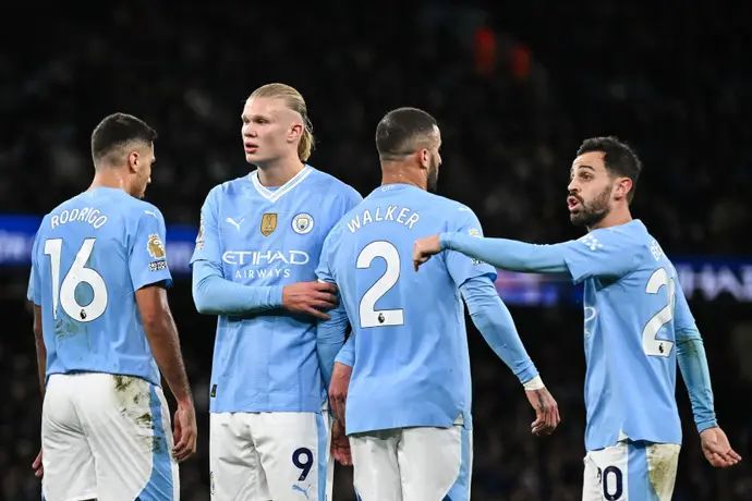 ברנרדו סילבה, קייל ווקר, ארלינג הולאנד, רודרי שחקני מנצ'סטר סיטי