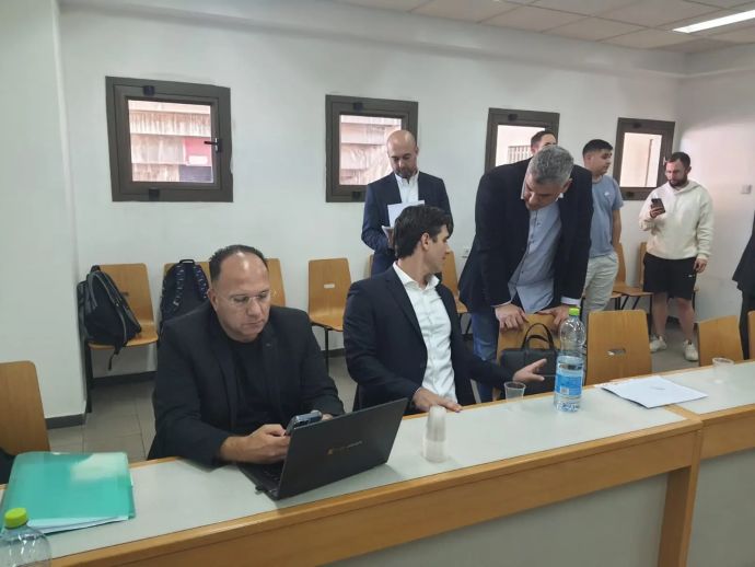 איציק עובדיה מנכ"ל מכבי חיפה בבית הדין של ההתאחדות לכדורגל