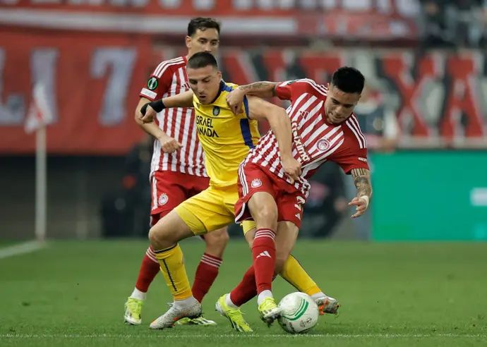 פרנסיסקו אורטה, אולימפיאקוס, מול אושר דוידה, מכבי תל אביב