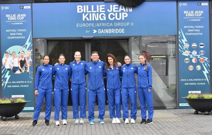 נבחרת ישראל בטניס לפני טורניר בילי ג'ין קינג