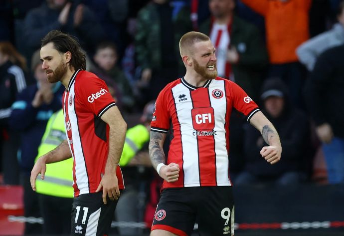 אולי מקברני שחקן שפילד יונייטד חוגג