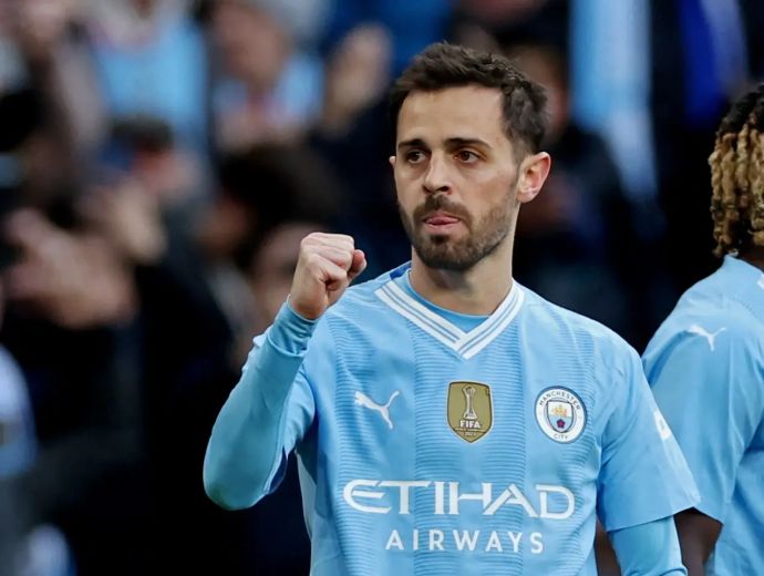 ברנרדו סילבה חוגג שער לזכות מנצ'סטר סיטי בחצי גמר הגביע