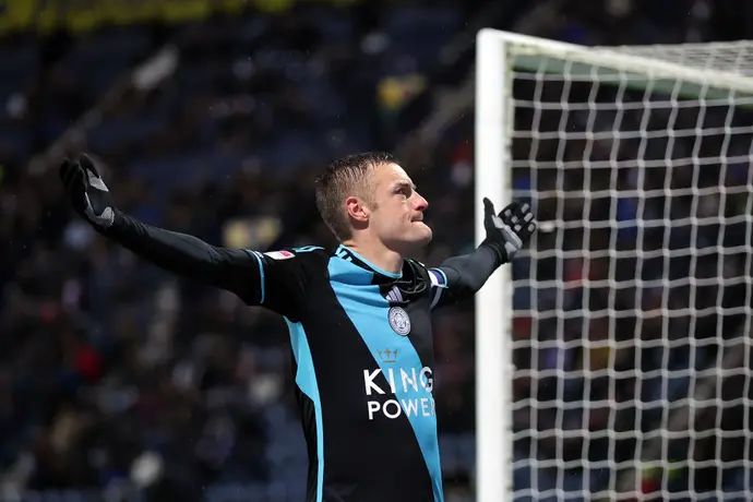 ג'יימי ורדי שחקן לסטר סיטי חוגג שער