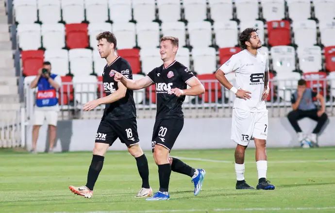 גיא מלמד לצד איתמר נוי הפועל חיפה