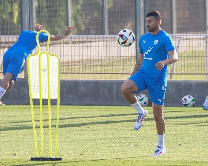 תאי בריבו באימון נבחרת ישראל