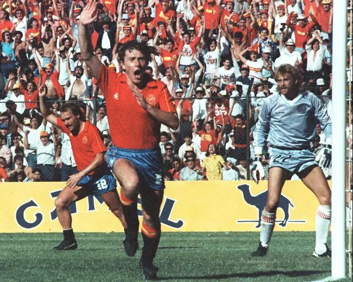 אמיליו בוטרגניו, חלוץ נבחרת ספרד מול דנמרק ב-1986