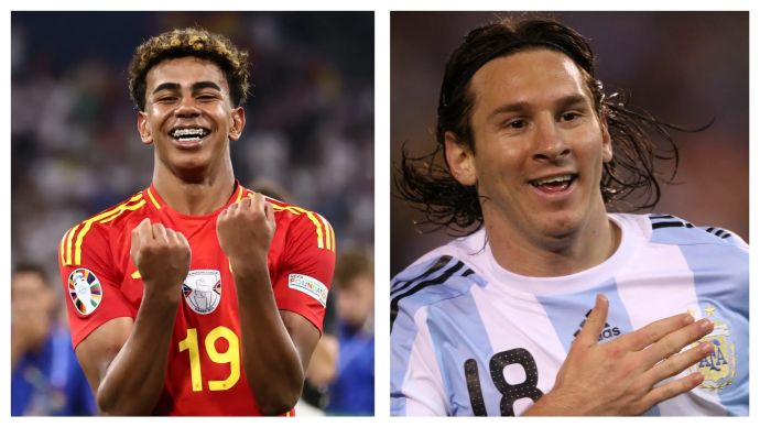 ליאונל מסי לצד לאמין ימאל