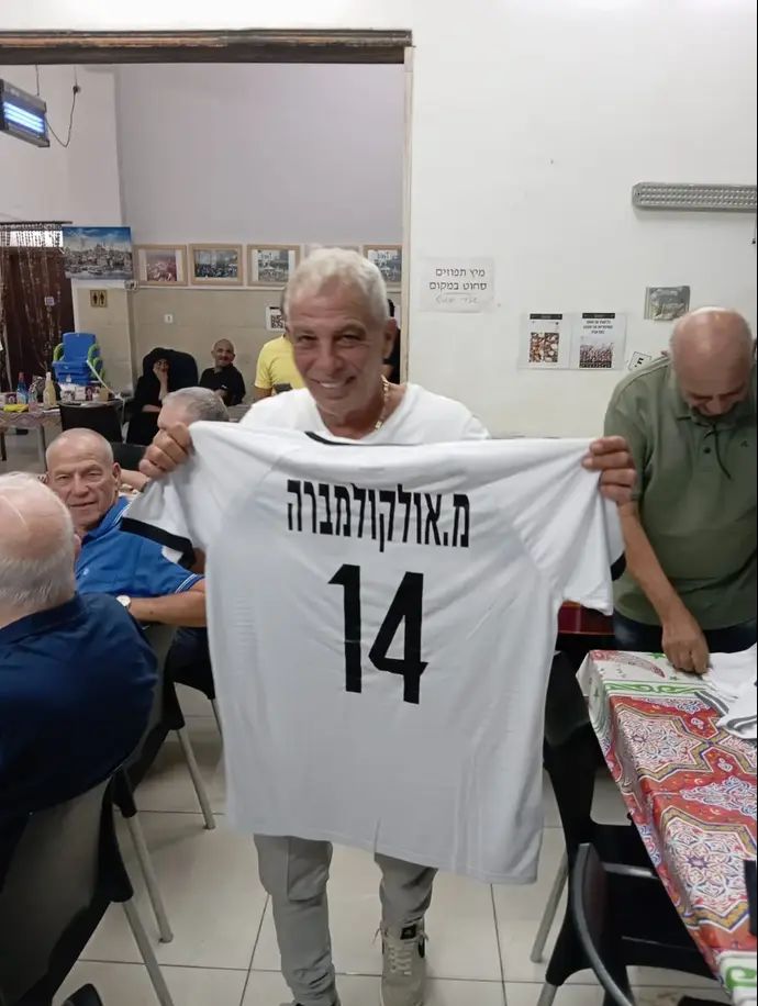 שלמה אלקולומברה, שחקן העבר של מכבי יפו, בערב ההוקרה 1.8.2024