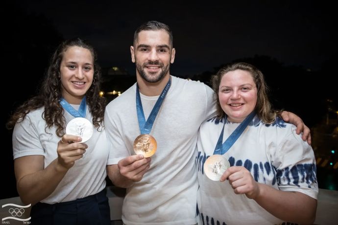 ערז הרשקו, פיטר פלצ'יק, ענבר לניר - המדליסטים הישראלים של הג'ודו, פריז 2024