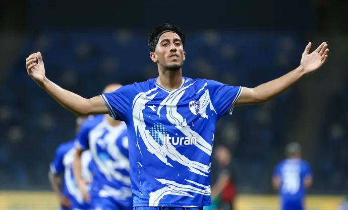 יאיר מרדכי שחקן עירוני קרית שמונה חוגג שער