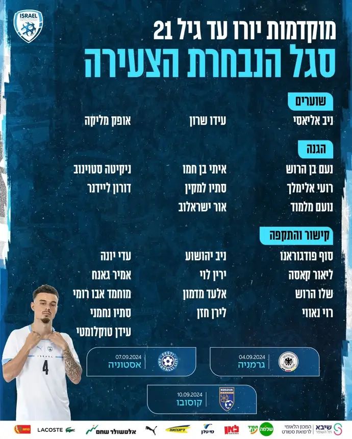סגל הנבחרת עד גיל 21