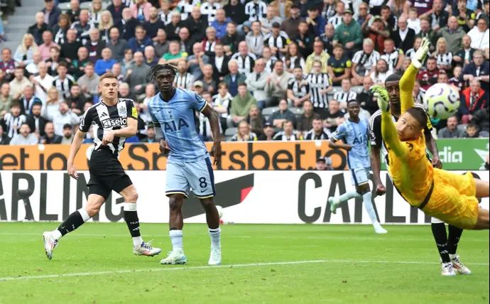 הארווי בארנס ניוקאסל כובש נגד טוטנהאם